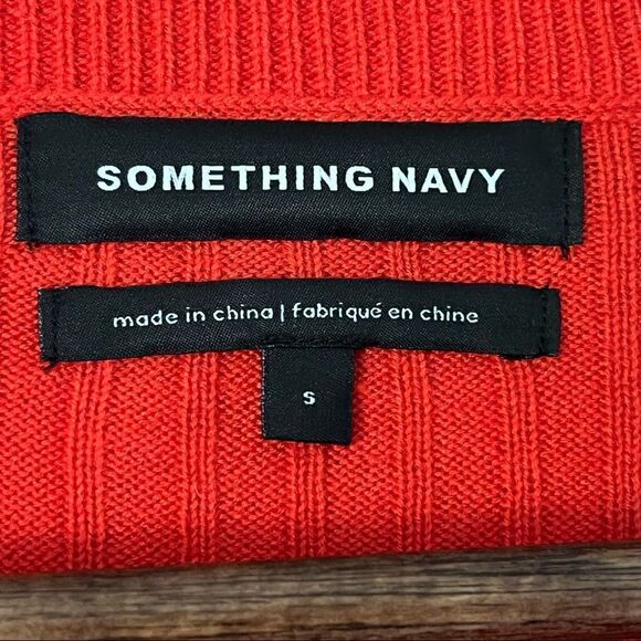 NWT Something Navy Knit Sweater Size S - Picture 5 of 6